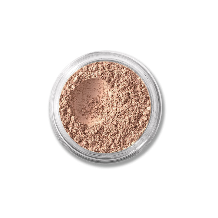 bareMinerals front packaging showing product jar and label benefits