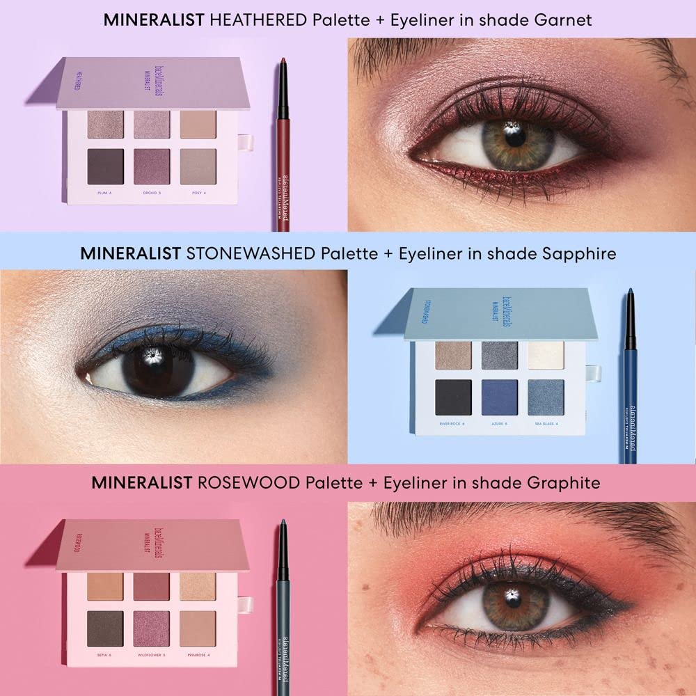 bareMinerals Onyx on vanity with brushes illustrating everyday use