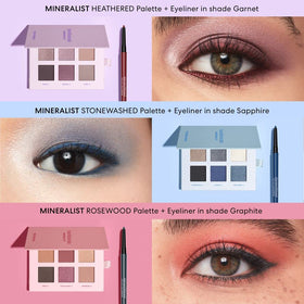 bareMinerals Onyx on vanity with brushes illustrating everyday use