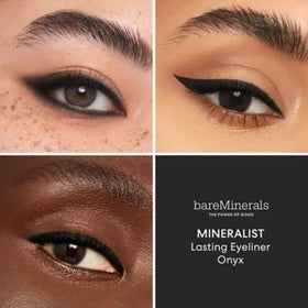 bareMinerals Onyx swatch showing rich pigment and smooth texture