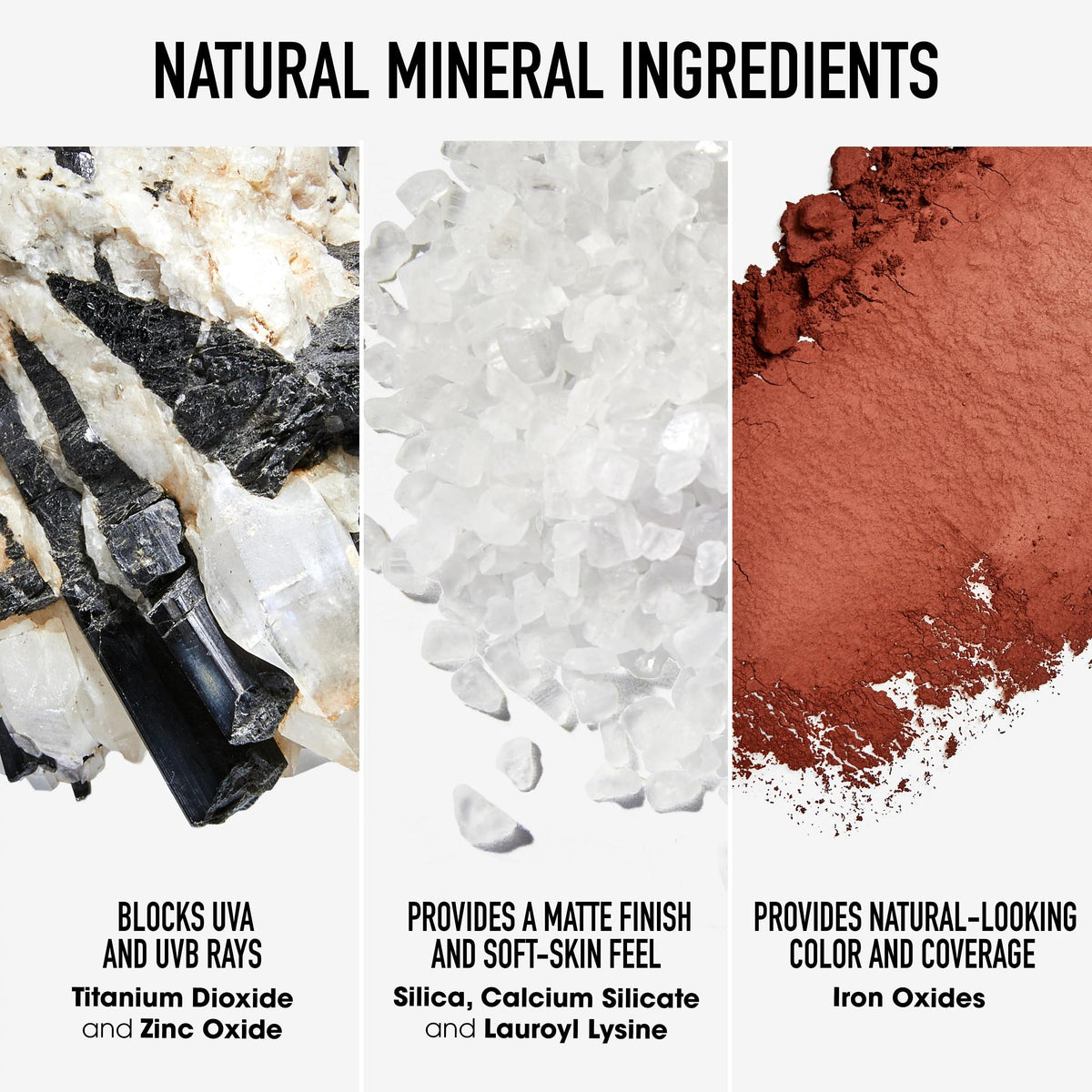 bareMinerals product label and ingredient list highlighting clean formula