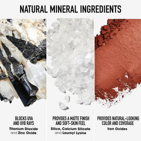 bareMinerals packaging label close-up showing ingredients and clean formula benefit