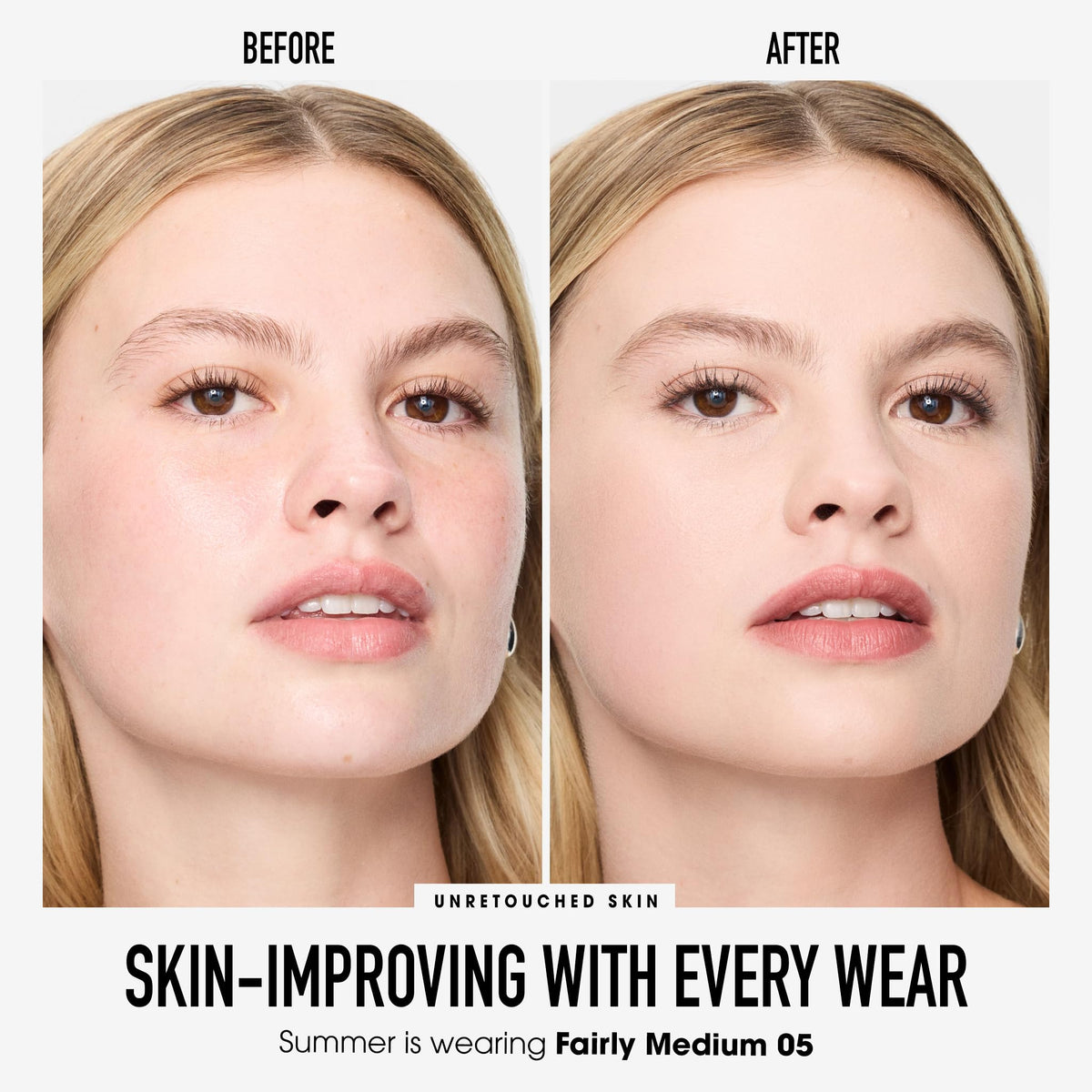 bareMinerals open jar with mirror lid demonstrating convenient application