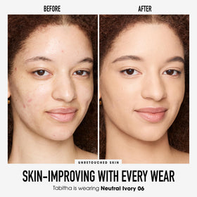 bareMinerals powder texture close-up highlighting fine mineral finish for smooth look