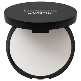 bareMinerals compact front showing sleek case and brand logo, perfect travel finish
