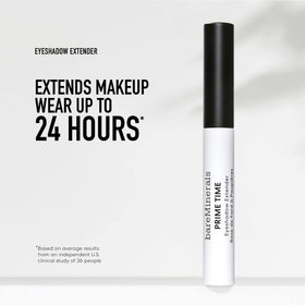 bareMinerals primer texture on fingertip demonstrating smoothing benefit for lids
