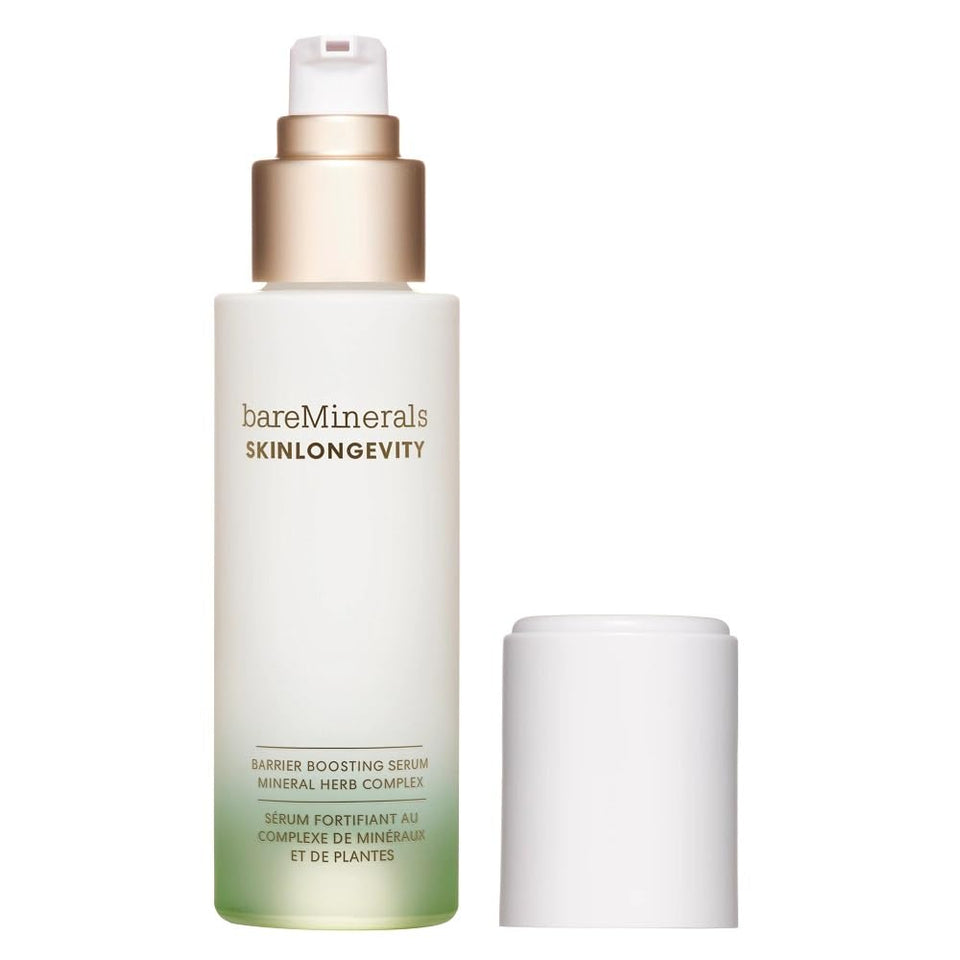bareMinerals front bottle view showing elegant packaging and visible product benefit
