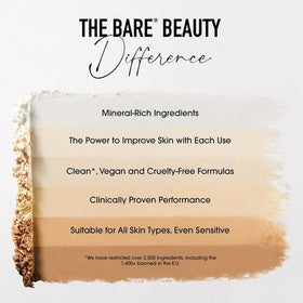 bareMinerals size comparison in hand showing compact scale benefit: pocket-sized for travel