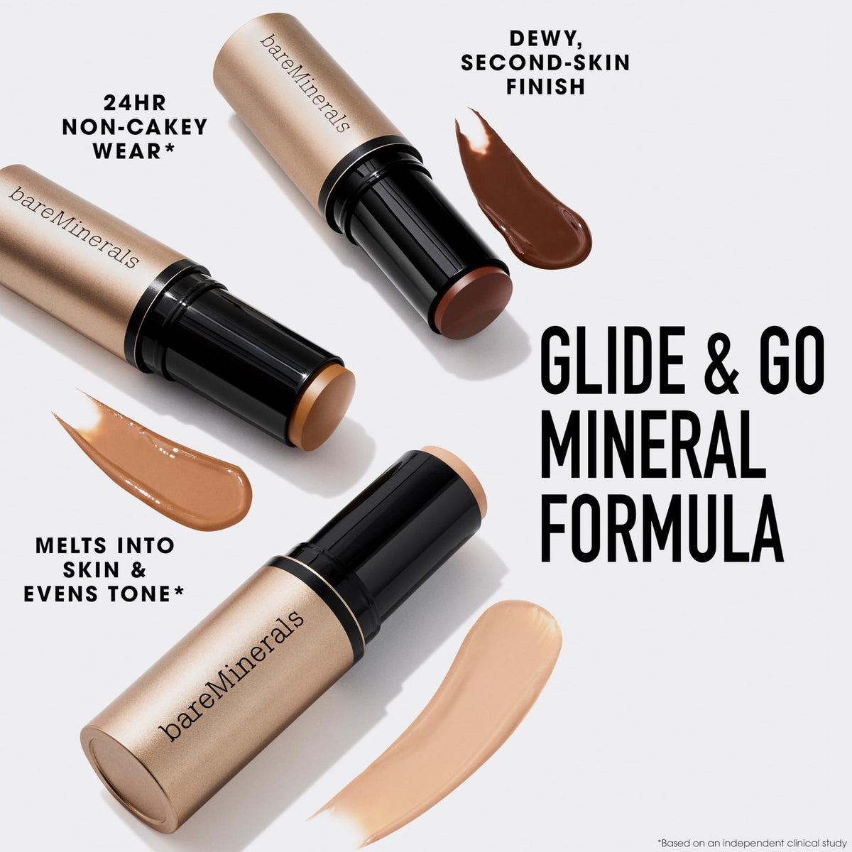 bareMinerals stick cap and label detail highlighting clean formula benefit: transparent-ingredients