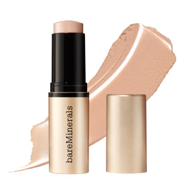 bareMinerals stick front packaging showing shade and sleek tube benefit: easy-portable