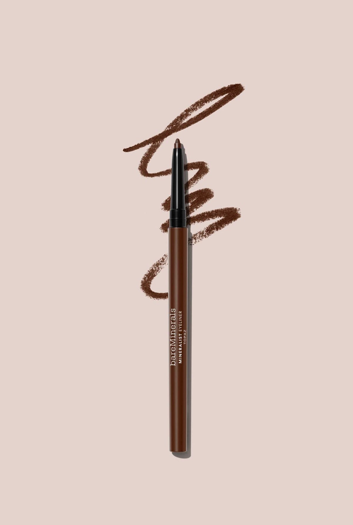 bareMinerals eyeliner applied on eye illustrating long-wear definition and enhanced eye color benefit