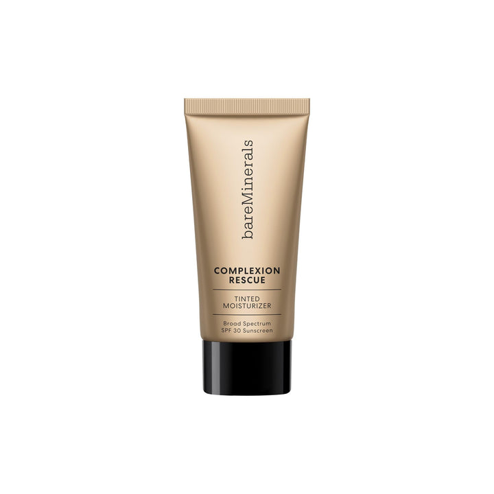 bareMinerals travel-size tube front view showing compact convenience and SPF benefit