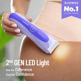 BAREWIZE LED spotlight illuminating hard-to-see spots for precise grooming
