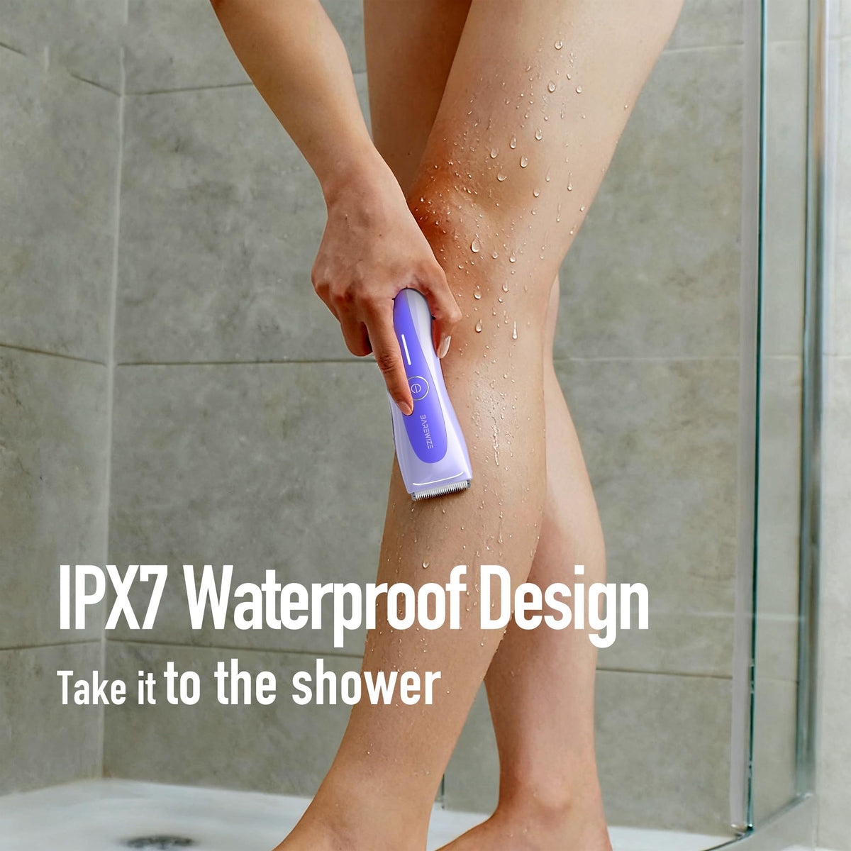 BAREWIZE being rinsed under running water, showing waterproof cleaning benefit