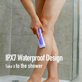 BAREWIZE being rinsed under running water, showing waterproof cleaning benefit