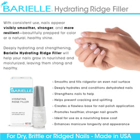 BARIELLE before and after nails demonstrating reduced ridges benefit