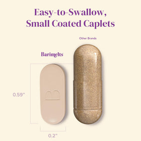 BariMelts ingredient label showing AnaGain Nu and KeraGEN‑IV benefits