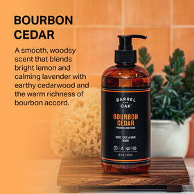 Barrel & Oak ingredients label close-up showing plant-based, vegan benefit