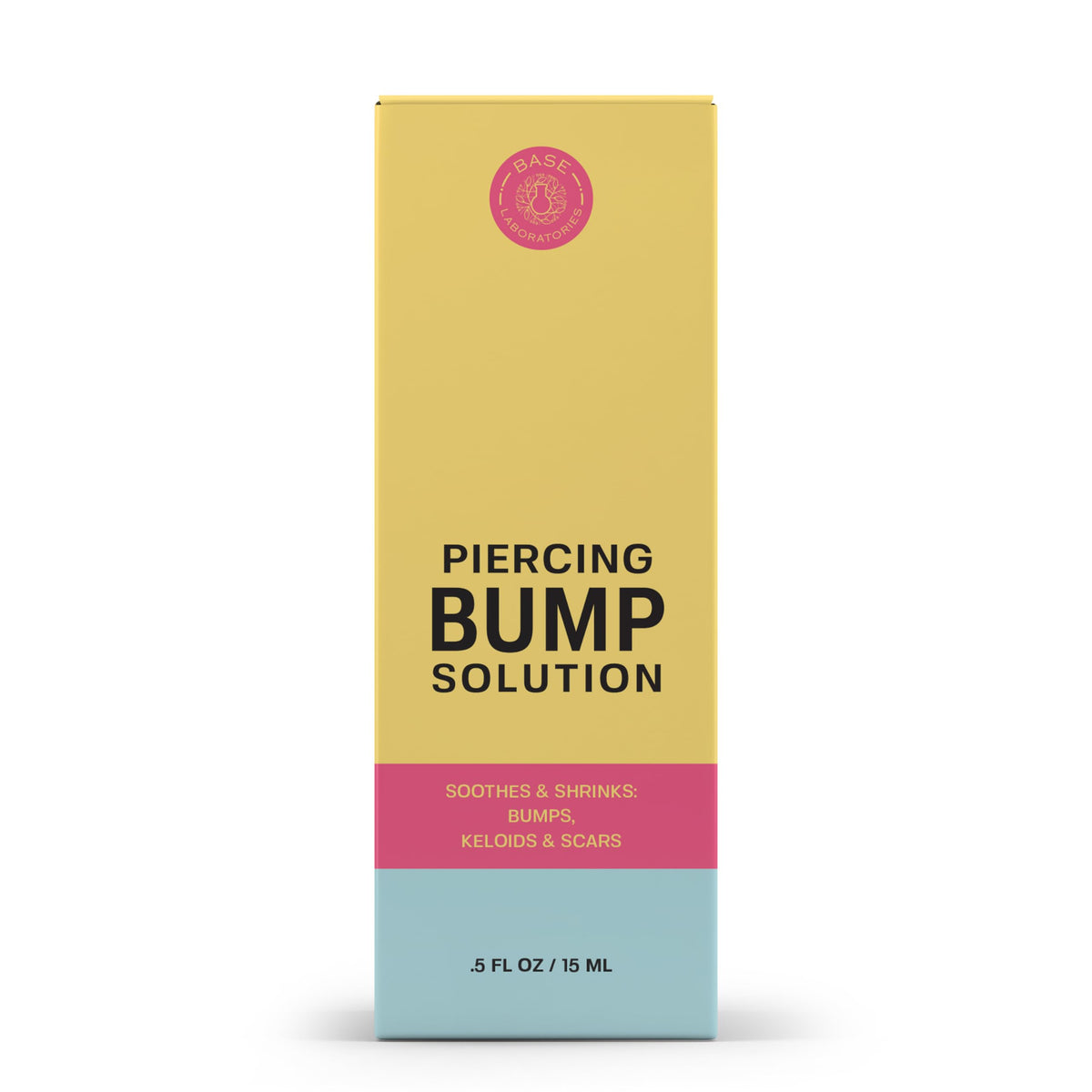 BASE LABORATORIES applying oil to ear piercing to soothe and soften