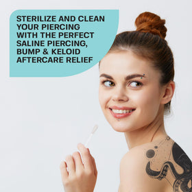 BASE LABORATORIES application on ear demonstrates gentle cleaning