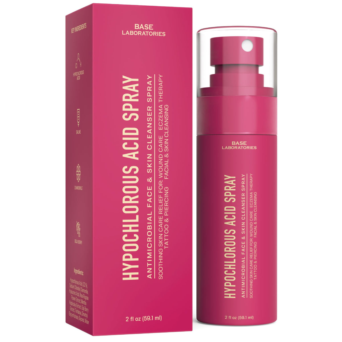 BASE LABORATORIES front packaging 2oz showing compact travel benefit