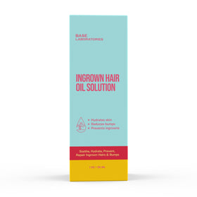 BASE LABORATORIES on bathroom counter lifestyle shot, daily aftershave routine aid