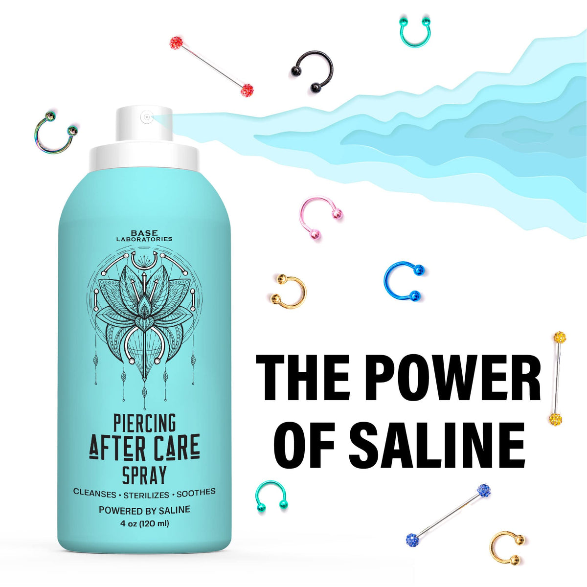 BASE LABORATORIES two bottles side by side highlighting kit quantity for continued care