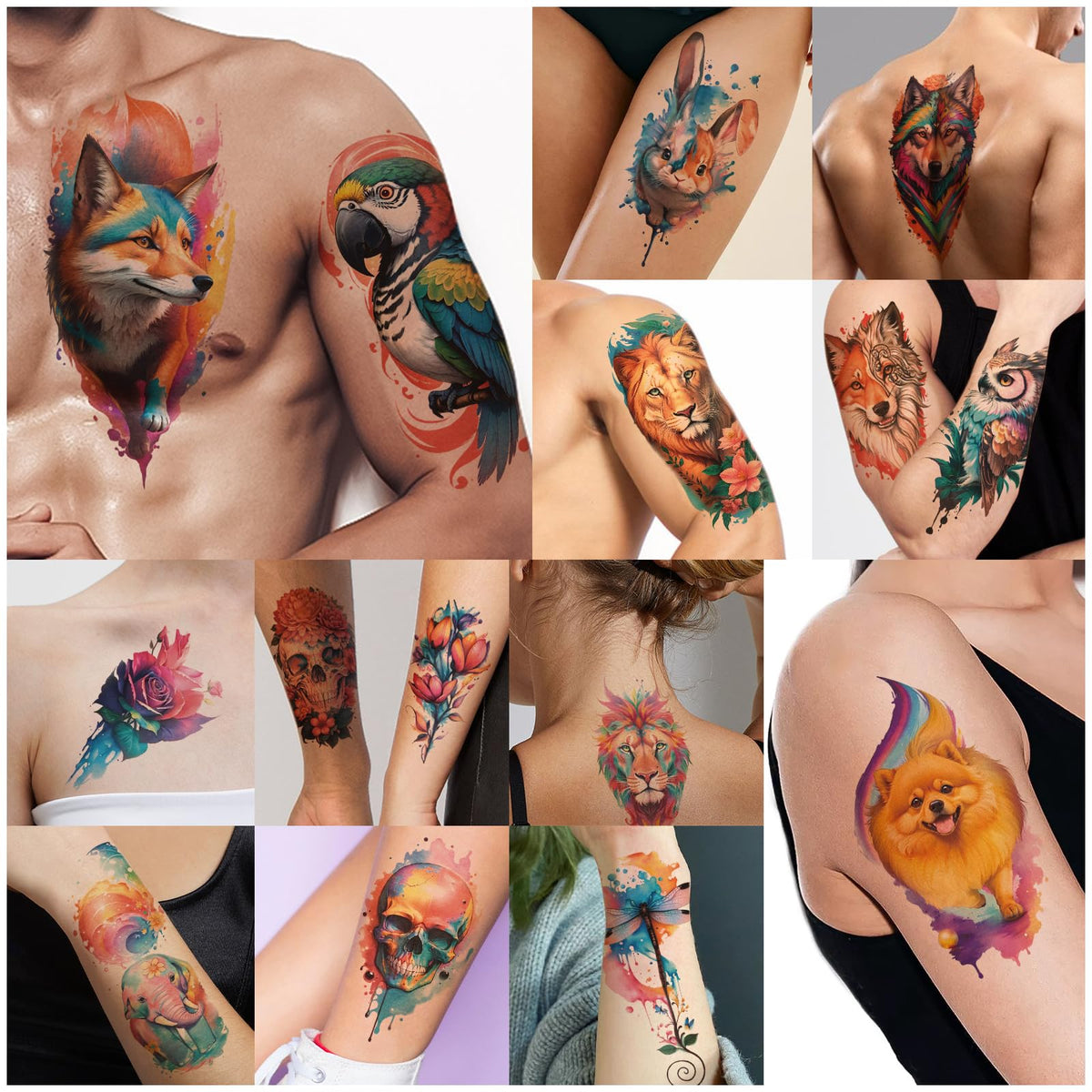 BASIFA tattoo applied on shoulder and neck demonstrating easy water application