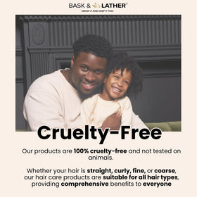Bask & Lather displayed on vanity showing grooming routine and polished look
