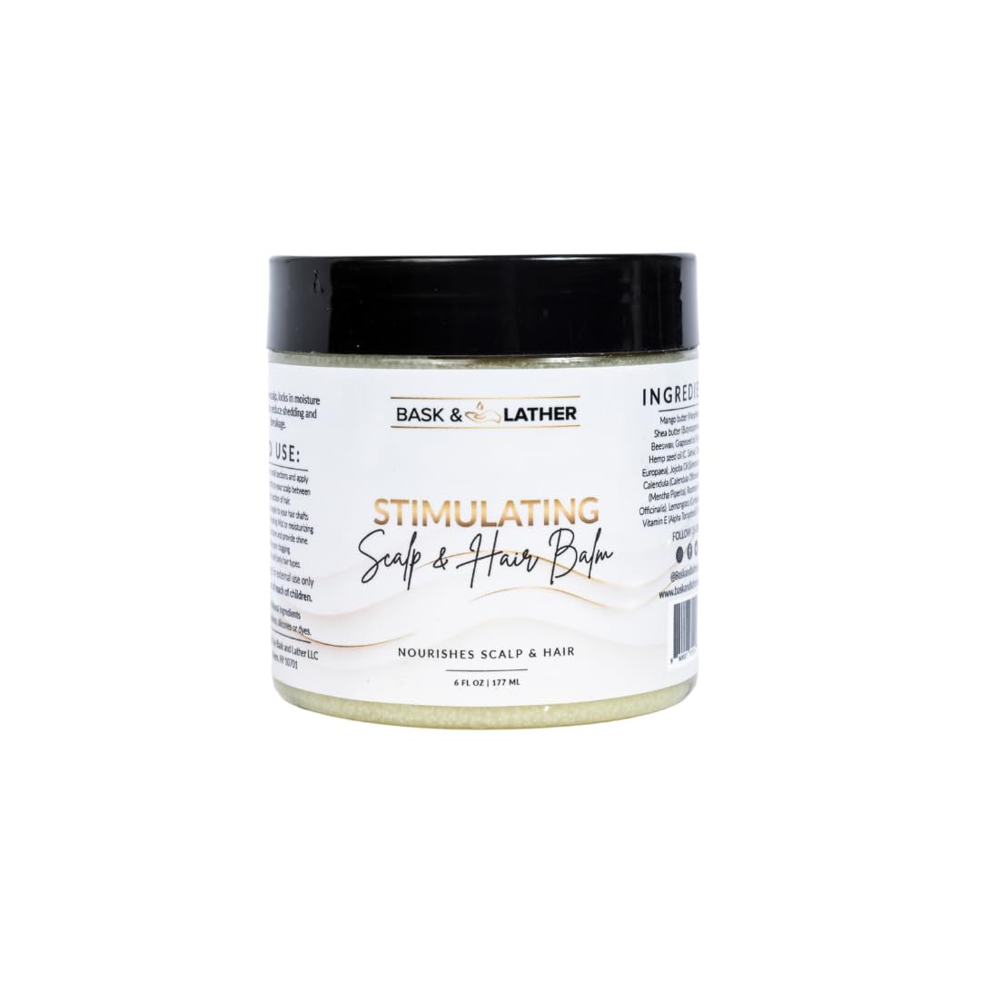 Bask & Lather front jar showing label and 6 oz size for clear identification and appeal