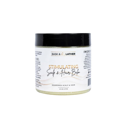 Bask & Lather front jar showing label and 6 oz size for clear identification and appeal