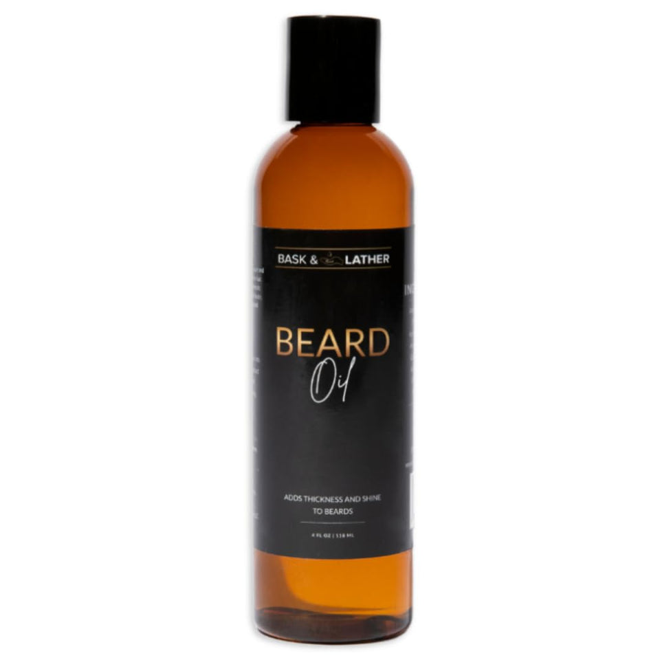 BASK & LATHER front packaging showing bottle label and benefits