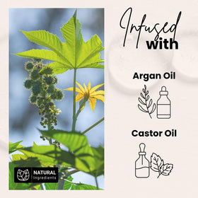 BASK & LATHER castor oil ingredient shot highlighting nourishing benefit