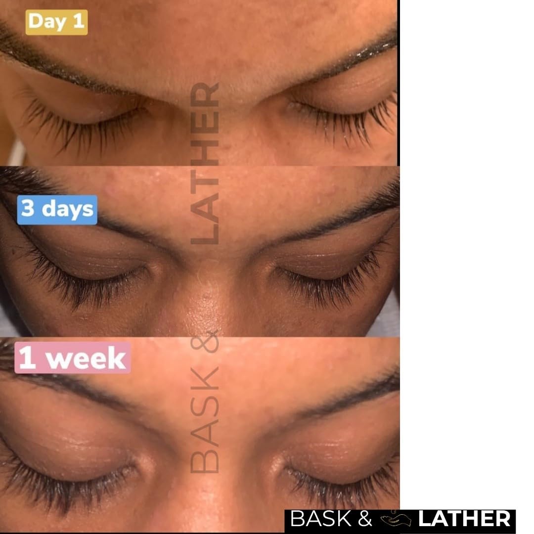 BASK & LATHER clear serum drop close-up illustrating nourishing oil texture