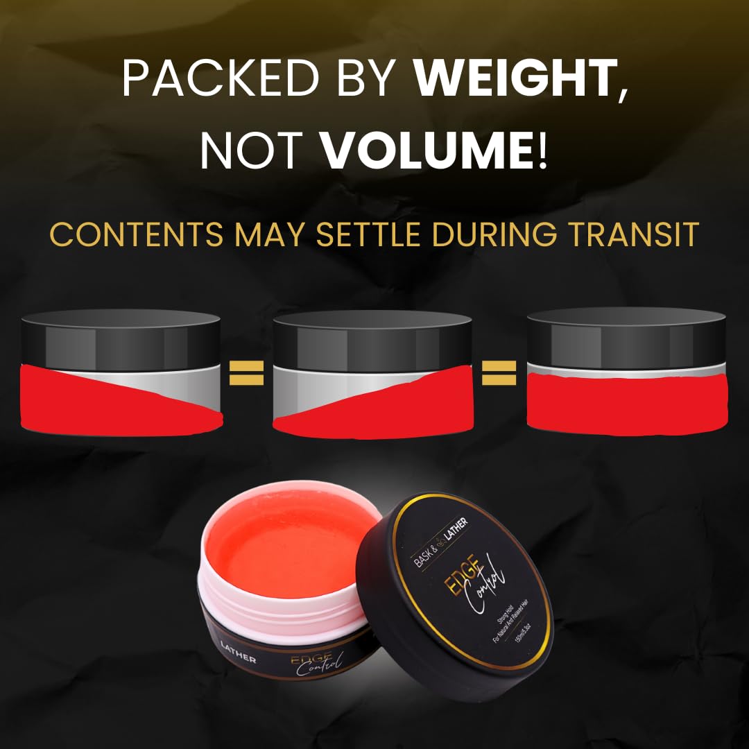 BASK & LATHER 5.3 oz jar next to common items to show scale