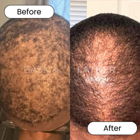 Bask & Lather conditioner texture pouring to show creamy hydration and detangling