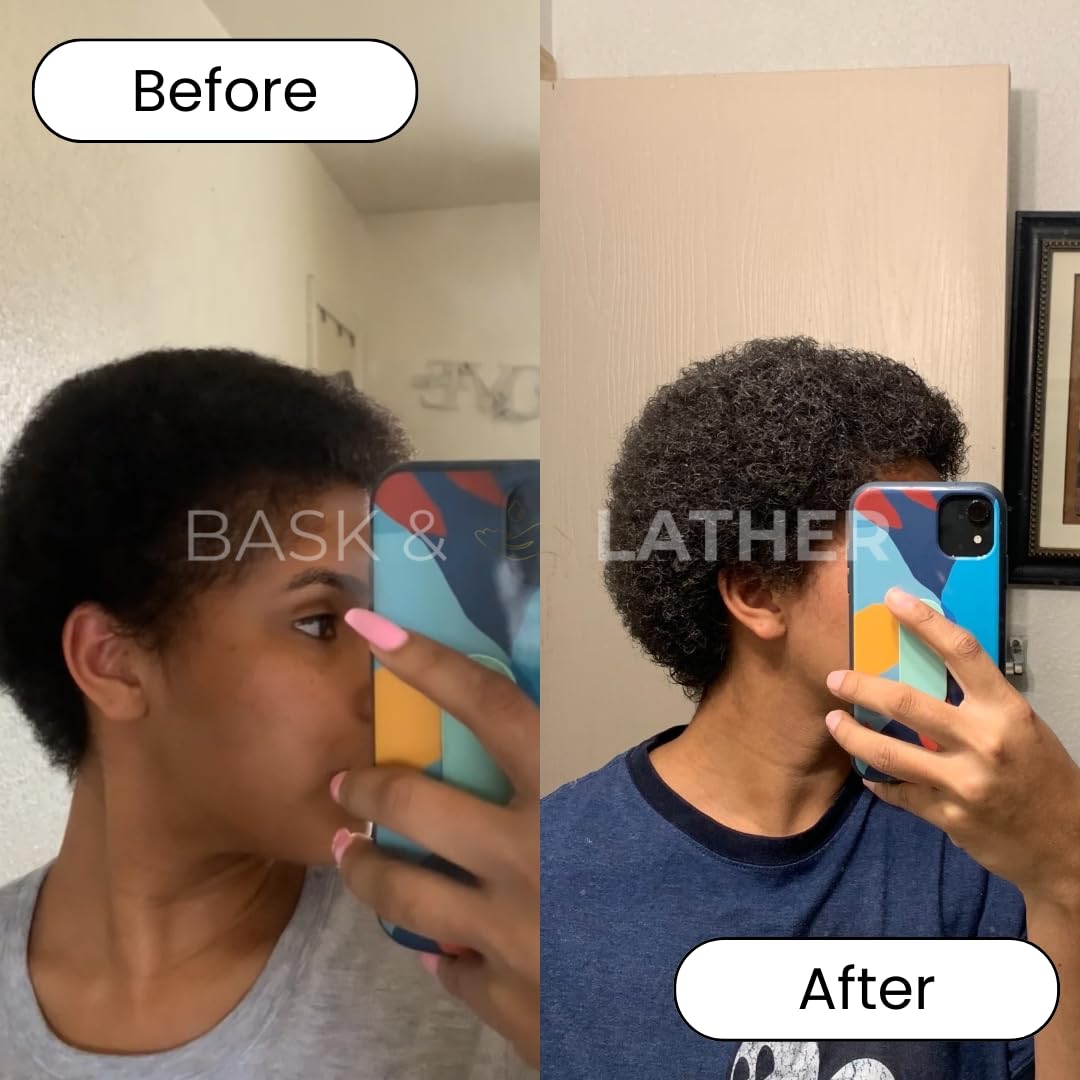 Bask & Lather products in shower use demonstrating gentle cleanse and refresh
