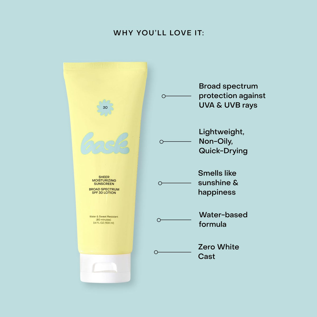 Bask application on skin demonstrating smooth, non-greasy hydration benefit