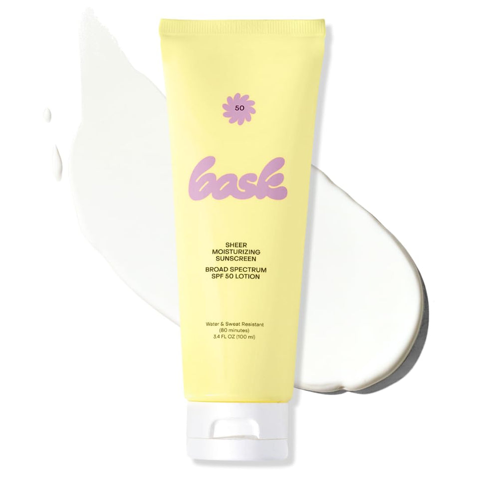 Bask front packaging showing SPF 50 and benefits