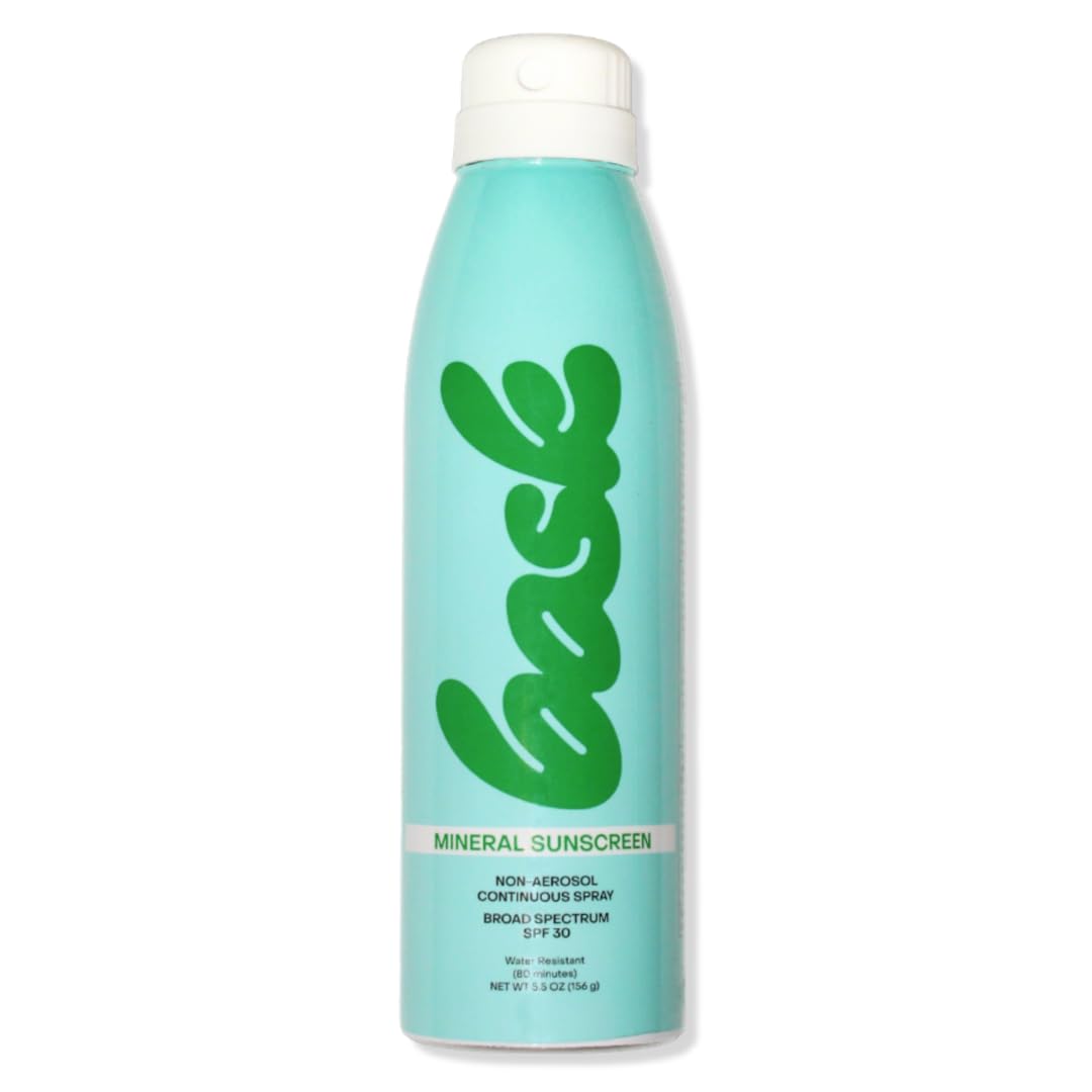 Bask front packaging showing spray bottle and SPF information for easy identification and use