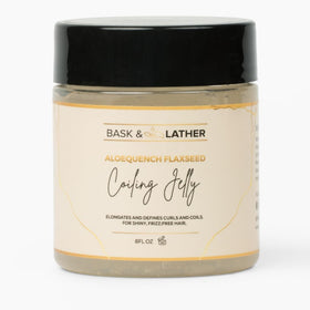 BASK & LATHER front jar showing label and 8oz size for clear identification and appeal