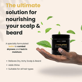 BASK & LATHER applied to beard demonstrating easier grooming and shine