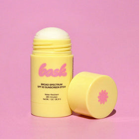 Bask close-up of stick texture highlighting smooth glide and moisturizing finish