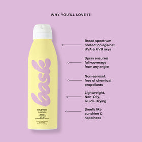 Bask invisible mist settling on skin, fast‑absorbing finish without white cast