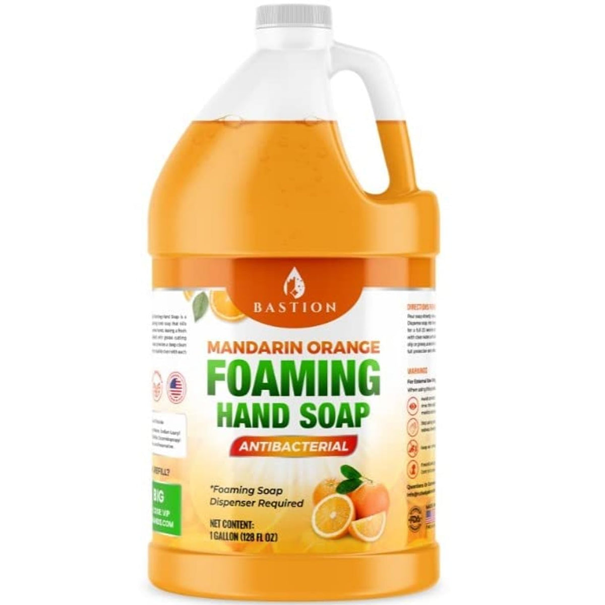 Bastion 128 oz gallon front label showing product and scent benefits