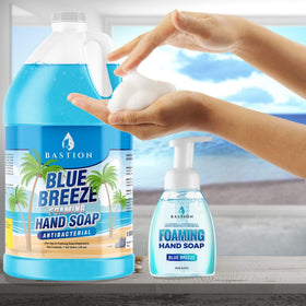 Bastion bottle on kitchen counter promoting clean, pleasant scent