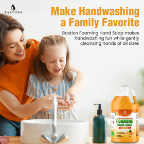 Bastion foaming soap lather close-up showing creamy texture and cleaning power
