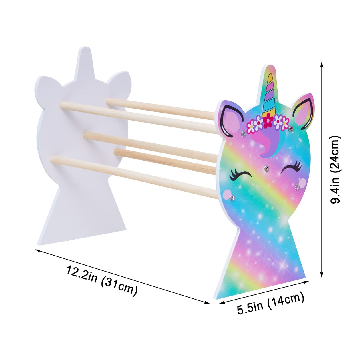 Basumee next to ruler for scale showing compact dimensions and suitability for shelves
