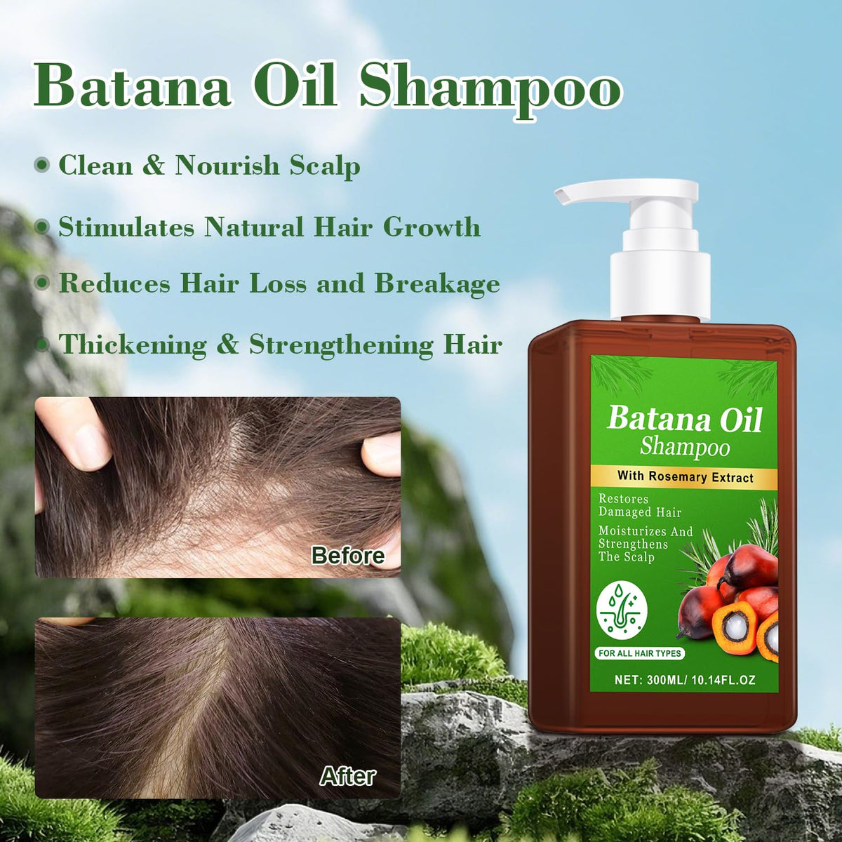 Batana Oil Shampoo creamy texture close-up showing nourishing feel