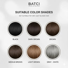 BATCI HAIR ATELIER applied to part line demonstrating precise coverage and subtle concealment